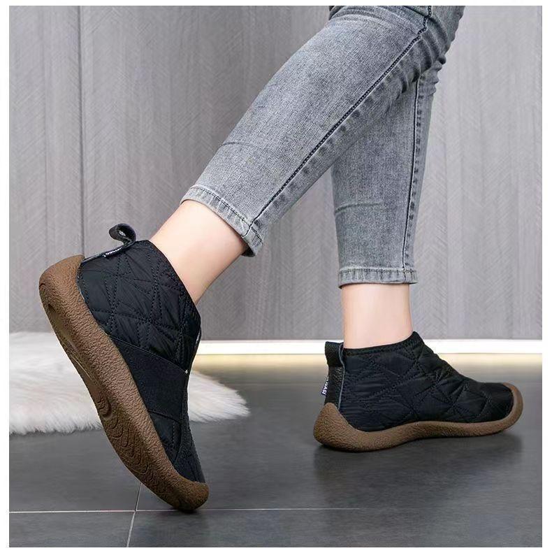 Winter Women's Cotton Shoes Plus Velvet Thickened High-tube Snow Boots Warm and Comfortable Mother Cotton Shoes Women's Cotton Shoes