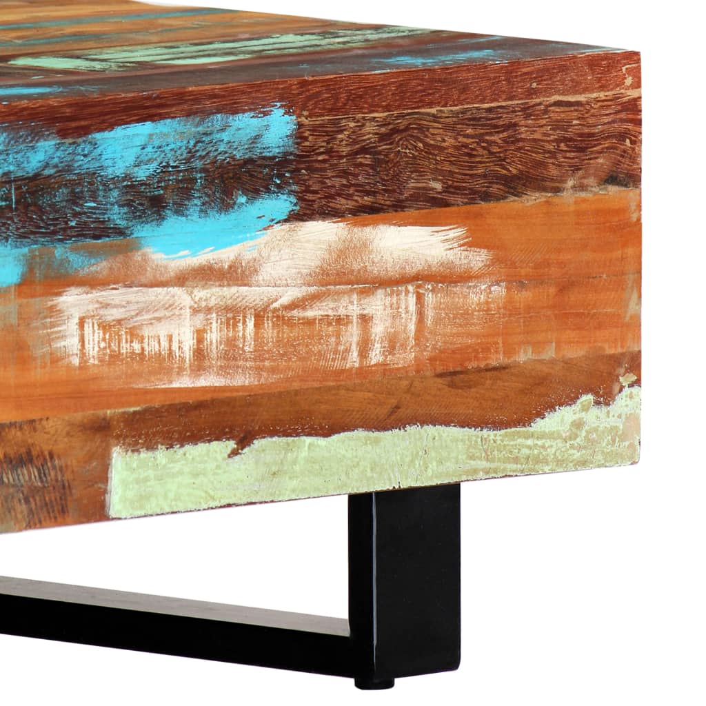 Coffee Table 120x50x30 Cm Solid Reclaimed Wood and Steel