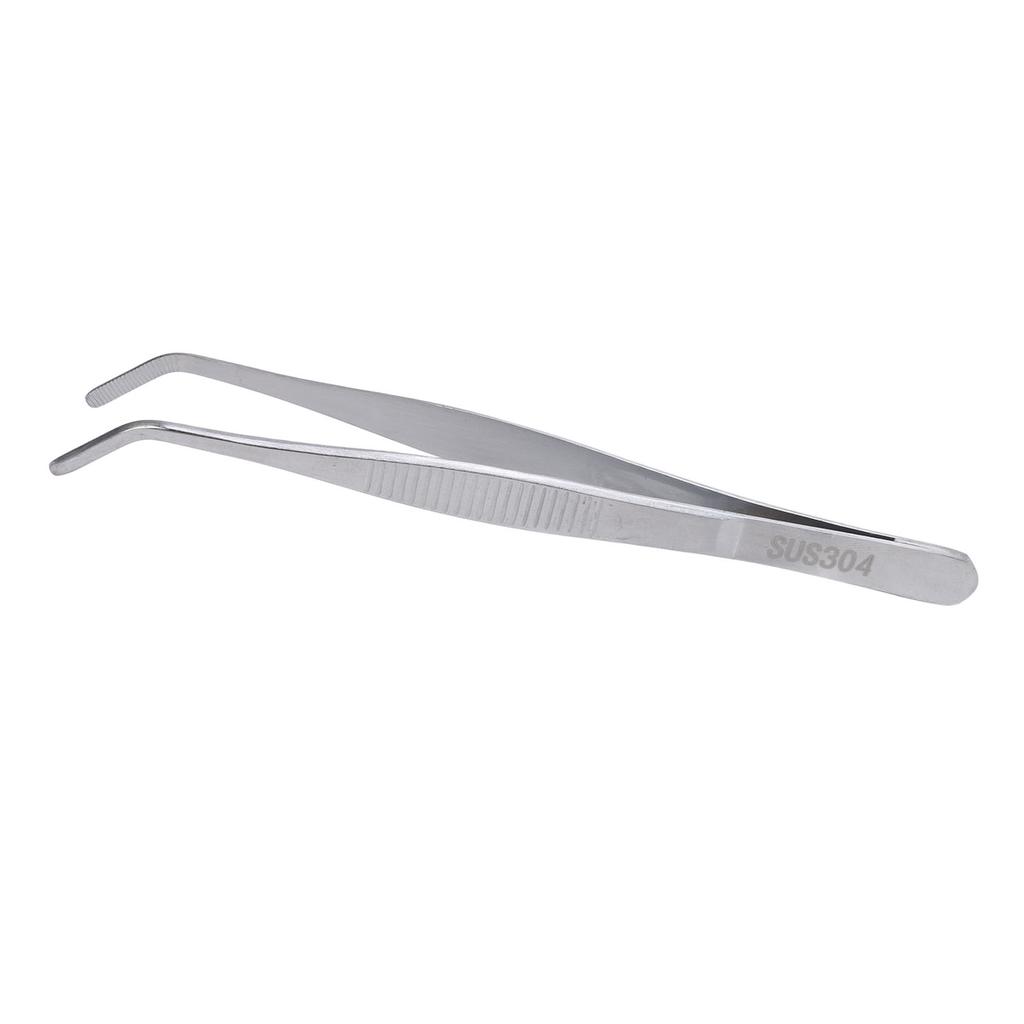 16cm Stainless Steel Tweezers 304 High Accuracy Serrated Fine Tip Tweezer for Laboratory Surgical