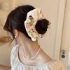 French Style Embroidery Hair Scrunchies Colorful Hair Ropes Elegant Floral Scrunchies Girls