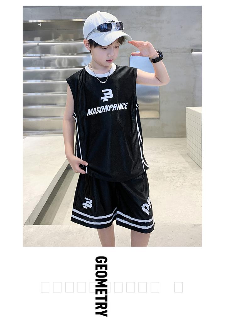 Boys' Summer Vest Set 2026 New Sports Jerseys for Middle-aged and Young Children's Summer Boys' Quick Drying Basketball Clothes Trend