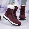 Fashion New Thick-Soled Snow Boots For Men Women Couples Outdoor Casual Shoes Plus Velvet Thickened Snow Boots For Elderly Cotton Boots