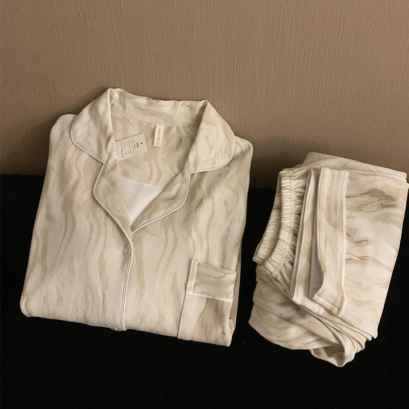 Women' Zip-up Pajama Set Shirt and Pants for the Hospital Sanatorium