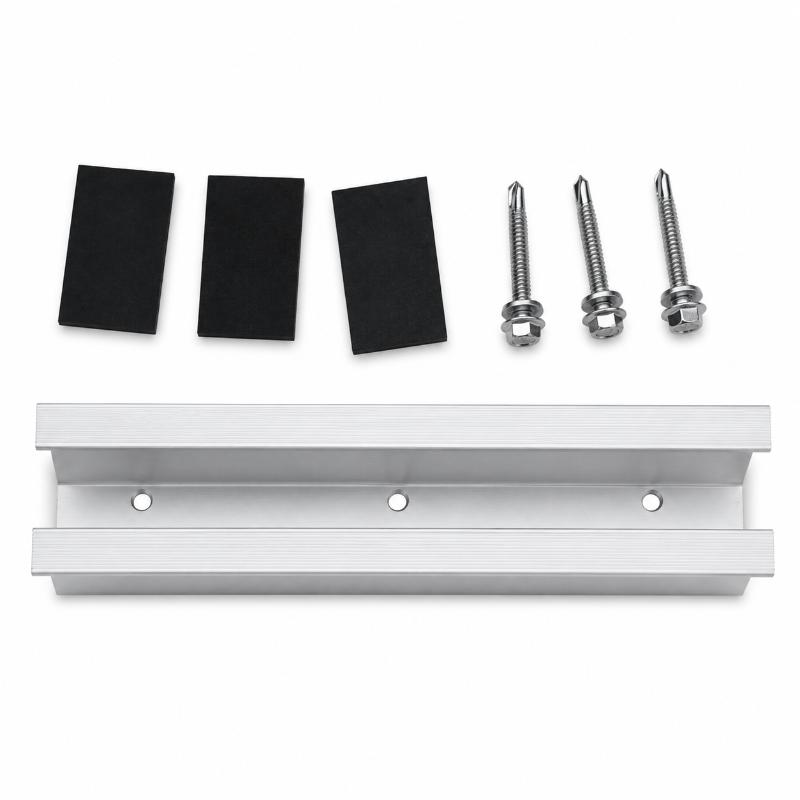 Solar Panel Mounting Brackets U Shape Rail Kit With Rubber Pad Self Drilling Screw For Roofing Solar Panels