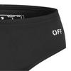 Cueca de Natação Masculina Off White com Logo de Flecha Corte Regular