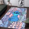 Stitch Is Holding  Carpet with Floral Patterns - Non-slip Kitchen and Outdoor Carpet Home and Bedroom Decorations Birthday Gifts