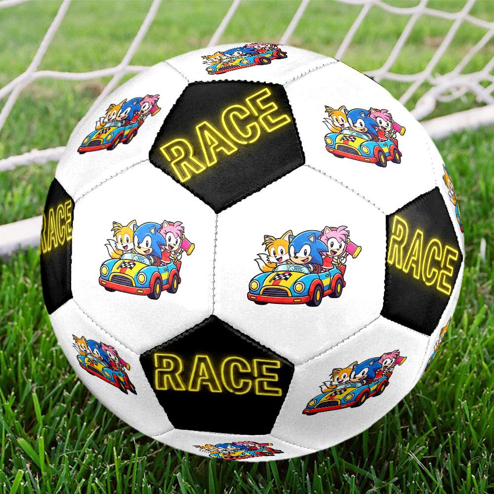 1pc Sonic the Hedgehog Soccer Ball Size 5 Indoor Soccer Ball Fashion Colorful Backyard Game - Great For Sports Fans Gift HE56