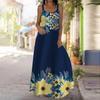 Abito sottoveste da donna Abito lungo maxi Abito con stampa farfalla blu scuro Vacanze primaverili ed estive per il tempo libero