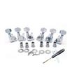 Black Square Head Folk Guitar Tuning Pegs with Enclosed Design and Built-in String Winder.