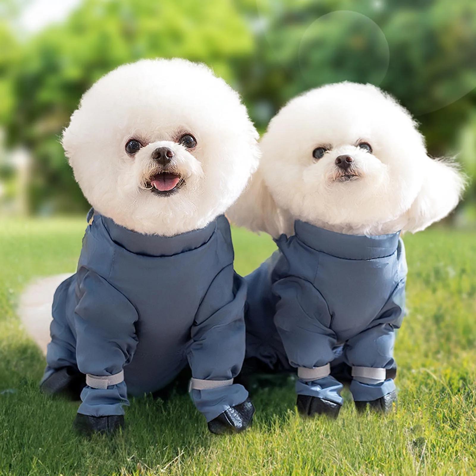 

Dog Clothes Dog Boots Leggings Oxford Cloth Dog Clothes Water Proof Dirt Dust Proof Adjustable for Small Medium Dogs S