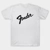 Men Black Print T-shirt Fender No-Cut Transfer Paper Print Cotton Tshirt