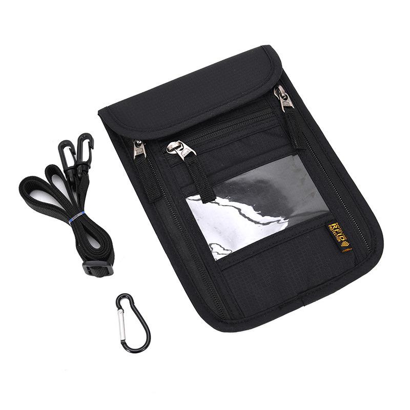 Multi-functional Anti-theft RFID Neck Lanyard: Portable ID & Passport Holder.