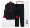 Herren Baumwolle Leinen Hanfu Tang Anzug: Zen-inspirierte Damen-Oberbekleidung mit Froschknöpfen für Frühling und Herbst.