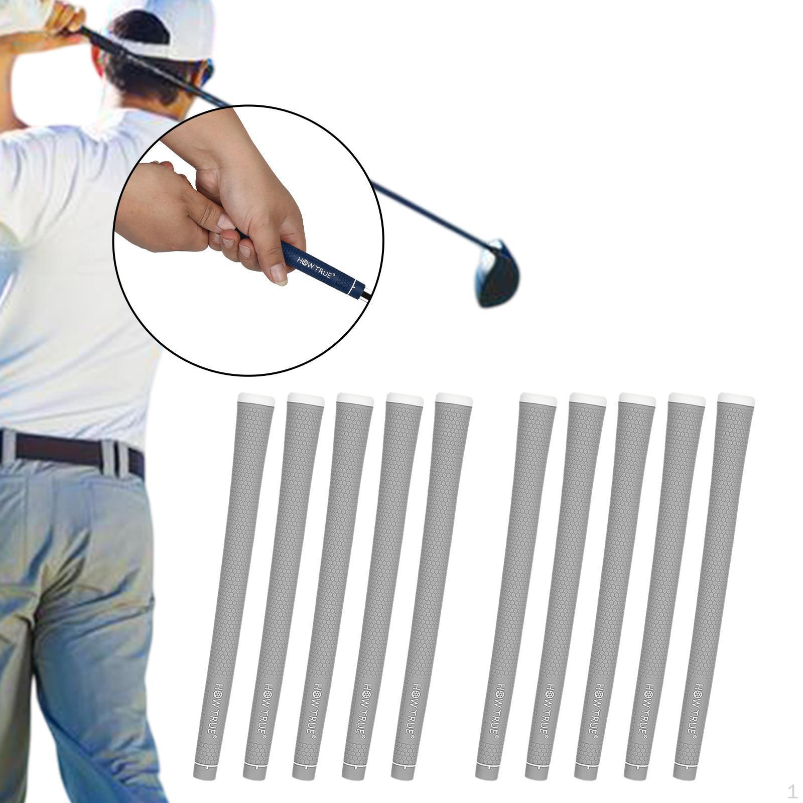 

10 шт. рукояток для гольф-клубов, оборудование для паттера, рукоятка для занятий спортом на открытом воздухе серый