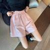 Elastic Waist Washing Pure Cotton Tooling Wide-leg Shorts Casual, Thin and Baggy