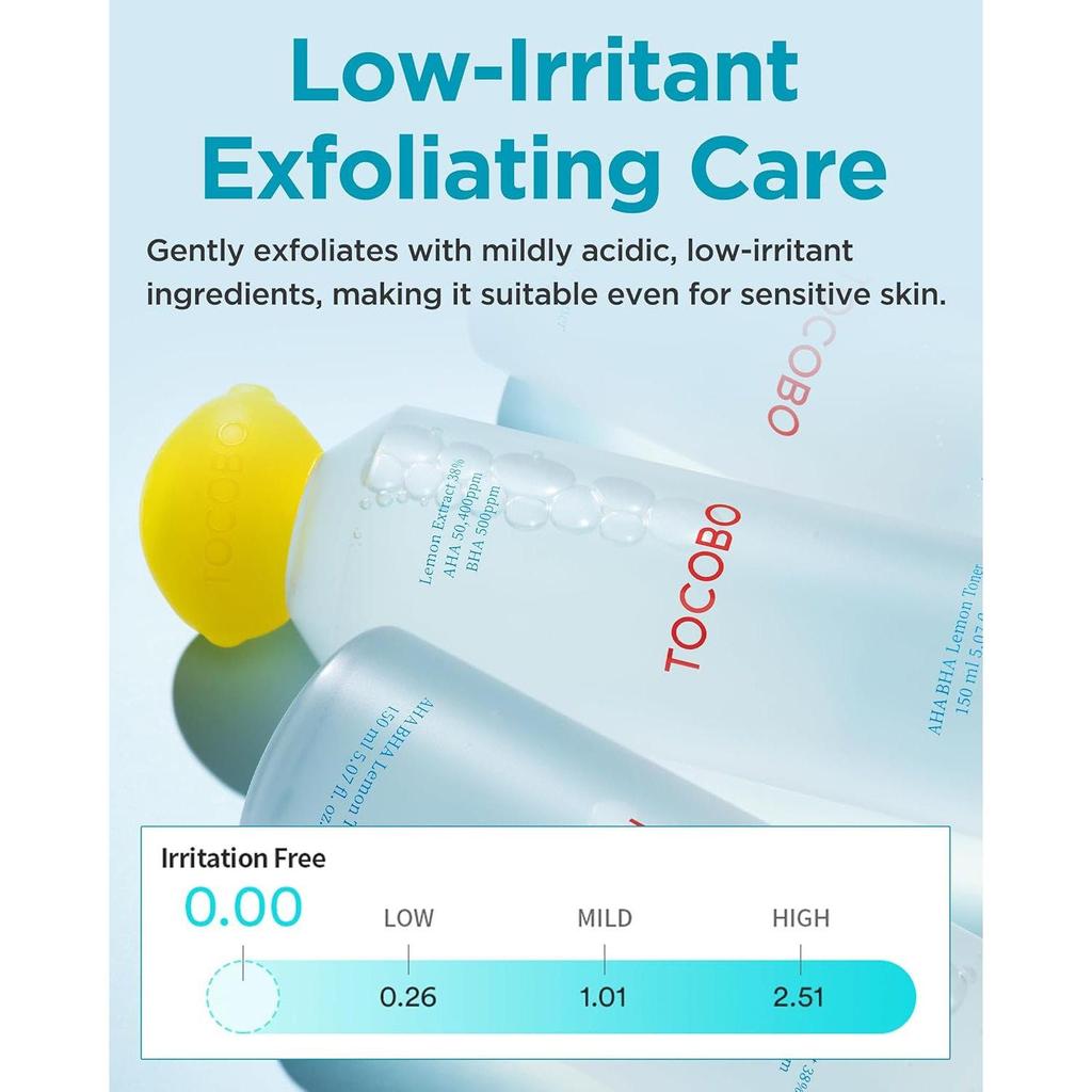 TOCOBO AHA BHA Lemon Toner 150mL | Korean Skincare