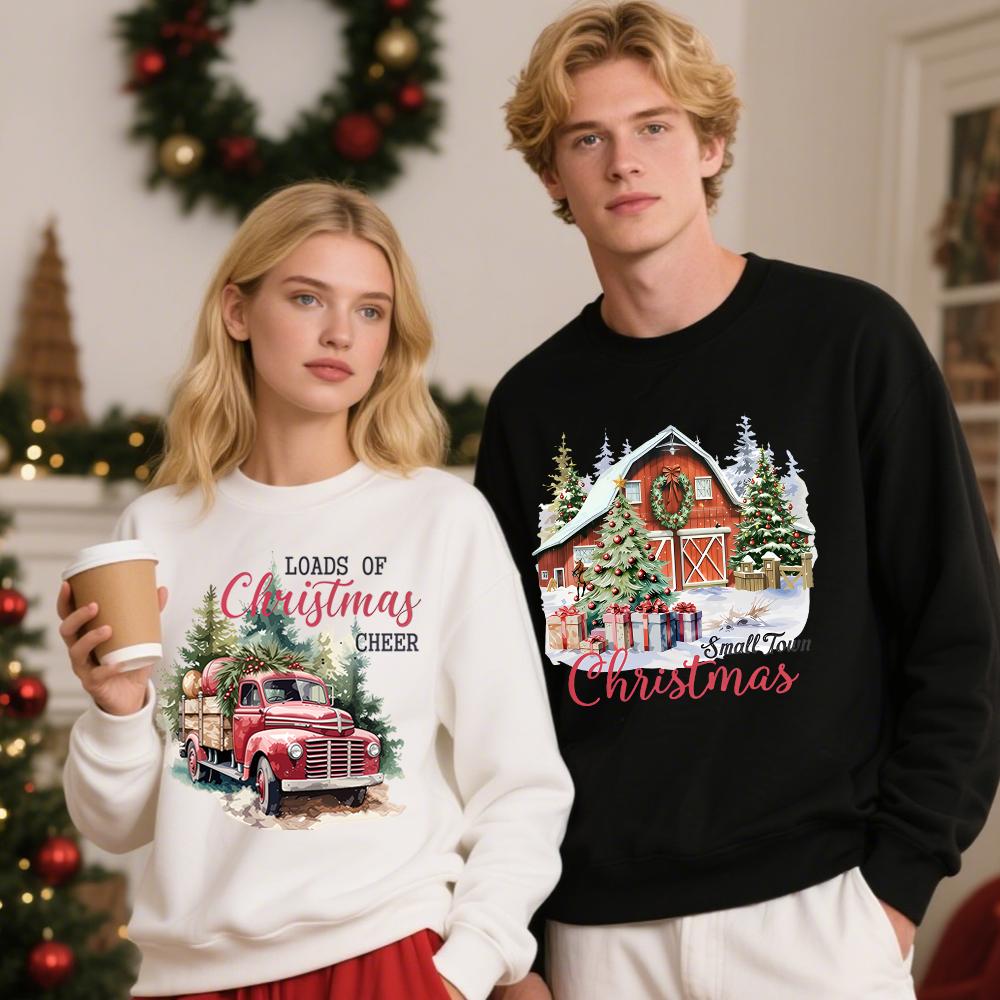 Hongcai Custom Christmas Pattern T-Shirt Fabric Transfer Printing for DTF Heat Press Stickers Durable PET Material
