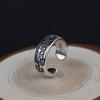 Buyee 925 Sterling Silver Fashion Ring Finger Adjustable Constellation Jewelry Circle for Women Men Fine Silver Ring Gift