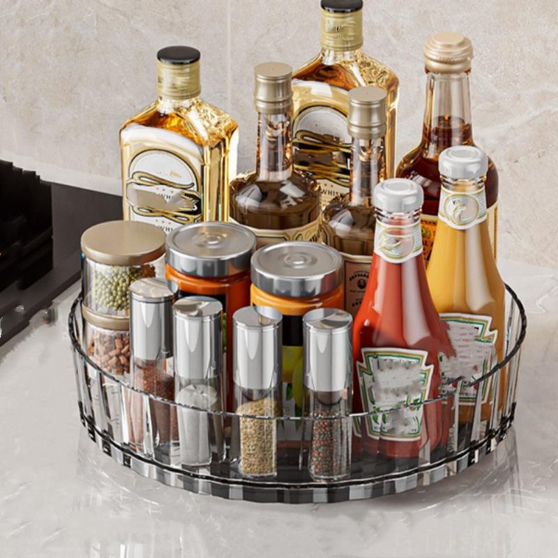 Вращающийся на 360 градусов поднос для специй вращающееся основание кухонный органайзер для кухни белый 749₽
