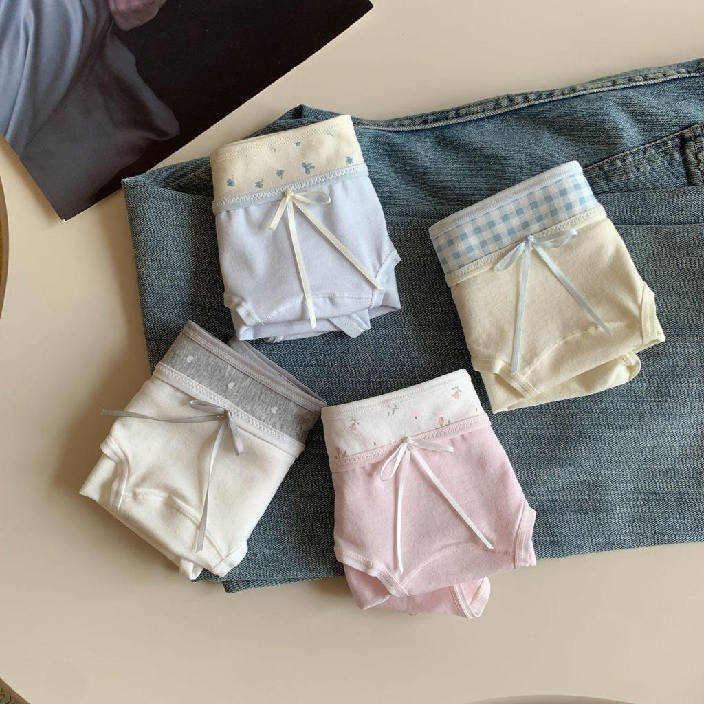 10A Antibacterial Cotton Mid-Waist Hip-Wrap Paneled Panties