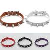 Fashion Rivet Spiked Studded Faux Leather Adjustable Pet Puppy Cat Dog Collar