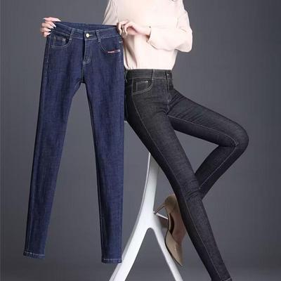 2024 Autumn/Winter Women's High-Waisted Stretch Jeans - Slim Fit Skinny Pants