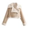 Zbzr Autumn New Women Clothes Western Style Versitile Fashion Lapel Short Long Sleeve Jacket 4341806