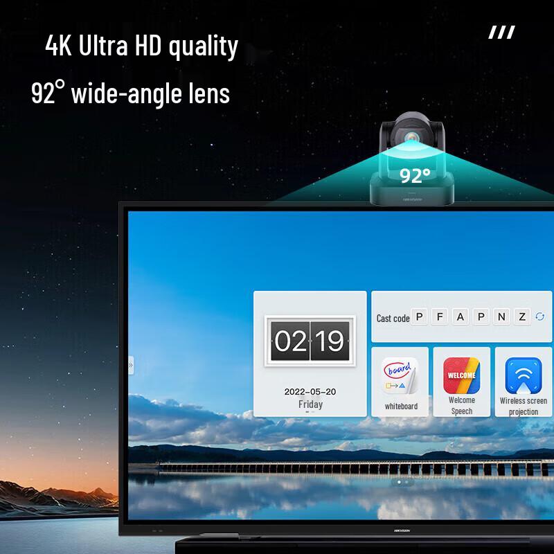 Caméra de conférence USB 4K Hikvision DS-UVC-V158Z prise CN (adaptateur inclus)