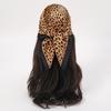 70x70cm Square Luxury Leopard Spot Print Designer Scarf Women Silk Scarves Bandana Neckerchief Shawl Small Hijab