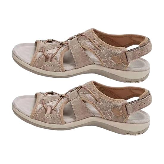 1 Paar bequeme Damensandalen Low Top Bequeme Sommer-Freizeit-Strandurlaub-Sandalen