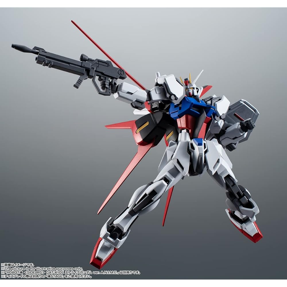 TAMASHII NATIONS ROBOT Soul Mobile Suit Gundam SEED [SIDE MS] AQM/E-X01 Yale Striker & Effect Par...