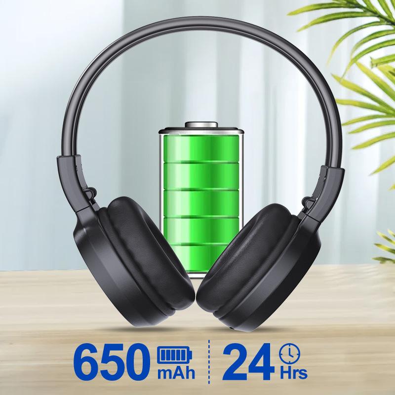 Portable FM Radio 50-108MHZ Radio Receiver Foldable Headphones Built-in Mic Support Auto Scan& Store Station with AUX Cable