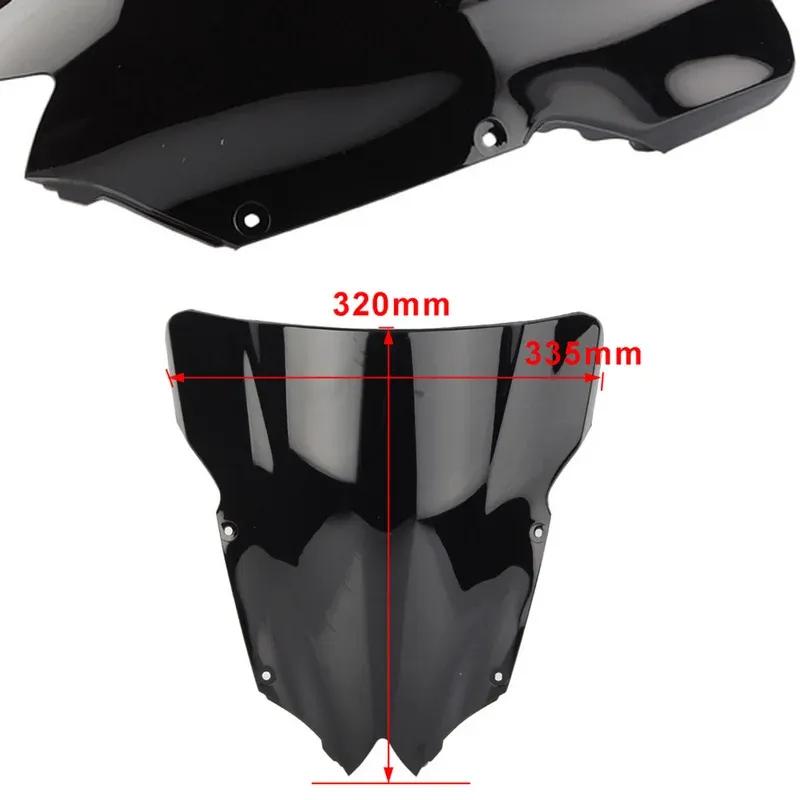 Motorcycle Wind Deflector For Yamaha YZFR6 YZF600 2008 - 2016 Screen Double Bubble Windshield Protector Windscreen 12 2013 14 15
