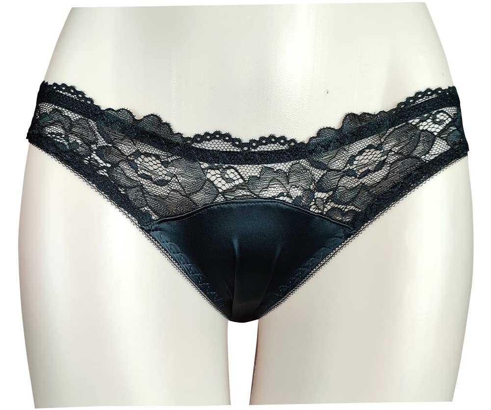 Cute Satin Full Back Set of 3 [R Style] Luster, See-through Back, Design, Women's Shorts, (typeA)