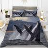 Whales King Queen Duvet Cover Ocean Animal Bedding Set Seaweed Starfish Marine Life Quilt Cover Blue Polyester Comforter Cover