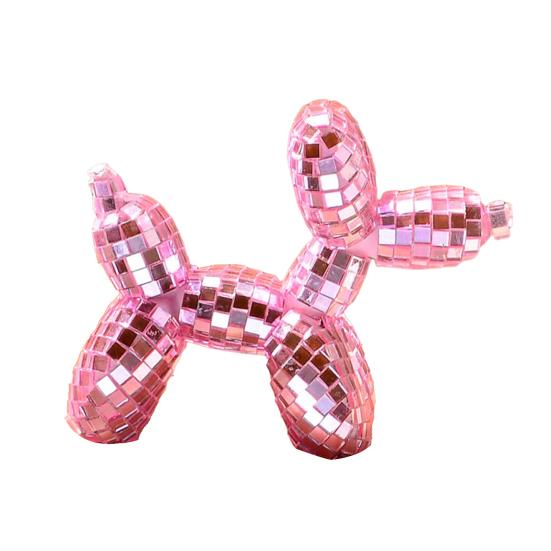 Disco Dog Ornament, Maximalist Balloon Dog Statue for Dog Mom & Dog Dad, Aesthetic Disco Ball Decor, Preppy Apartment Home Decor, Cute Room Decor &