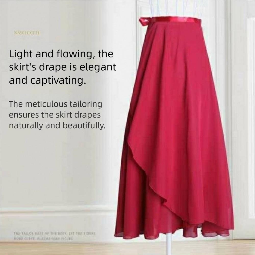 Wrap Scarf Long Chiffon Dance Skirt Long Dance Costumes Skirt Fairy Ballet Tutu Skirt  Gymnastics