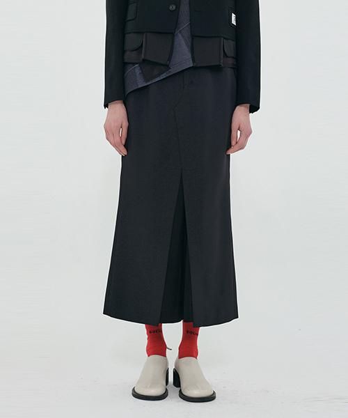 RECODE Basic Suit Long Skirt_Rqkas24525Bkx