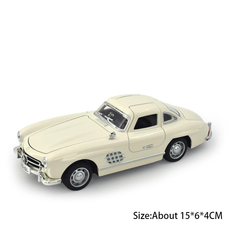 1:32 ONE 300SL Oldtimer Modell Spielzeug Türen Öffnen Legierung Karosserie Exquisites Interieur Fahrzeug Musik Licht Modelle Geschenke für Kinder