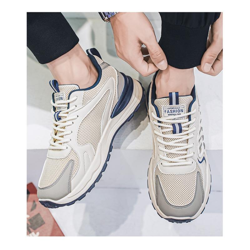 Casual Sport Sneakers for Men Colorblock Breathable Mesh Running Shoes Comfortable Daily Trainers