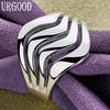 Bague lisse quatre fils en argent sterling 925 Bijoux de mode