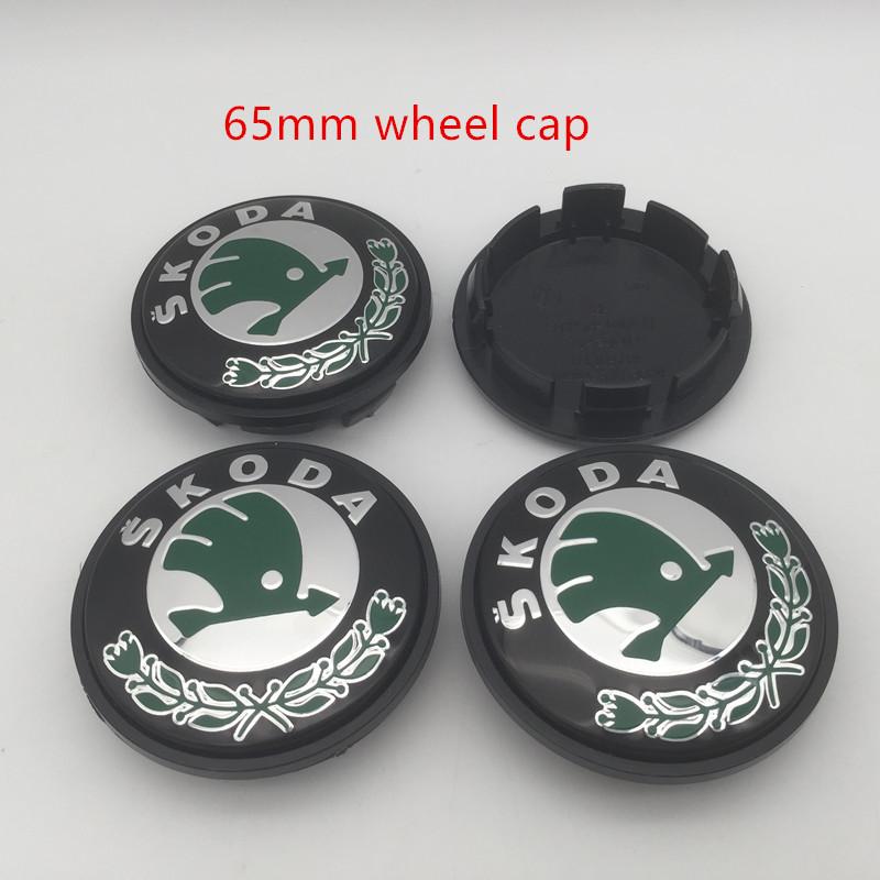 ABCDGE1 20pcs 3D 56mm 65mm For Skoda Car emblem Wheel hub Center Cap Badge covers sticker Decals Styling accessories