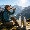 500/750/1000ml Sport-Kaltwasserflasche aus Edelstahl für den Außenbereich, Bergsteigen, Große Kapazität, Große Öffnung, Vakuum-Sportkessel
