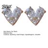 Faux Pearl Ear Studs Rhinestone Heart Artificial Diamonds Love Stud