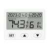 Home Digital Thermo-Hygrometer Ultra-Thin LCD Big Screen Measures Temperature Humidity with Time Clock Display Plastic For Room 2