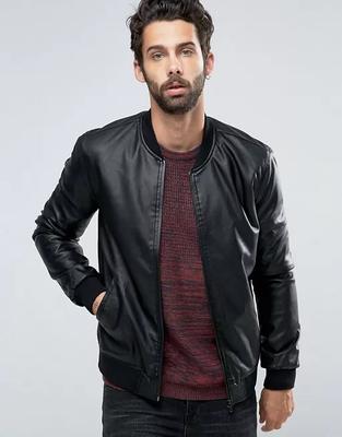 AL KHALID Motorcycle Stylish Men's Leather Jacket Black Genuine Lambskin Leather Jacket