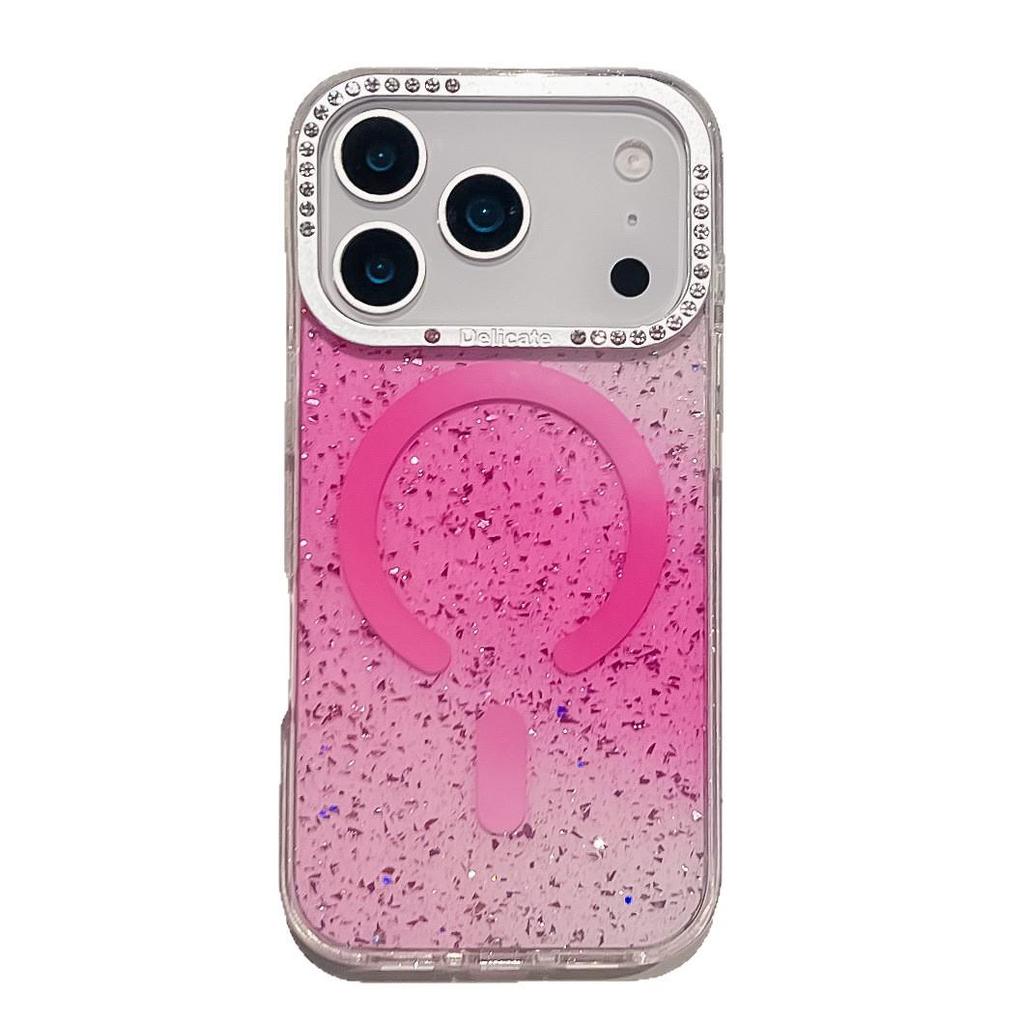 Rhinestone Glitter Gradient Magnetic Case for Apple 17 Pro Max