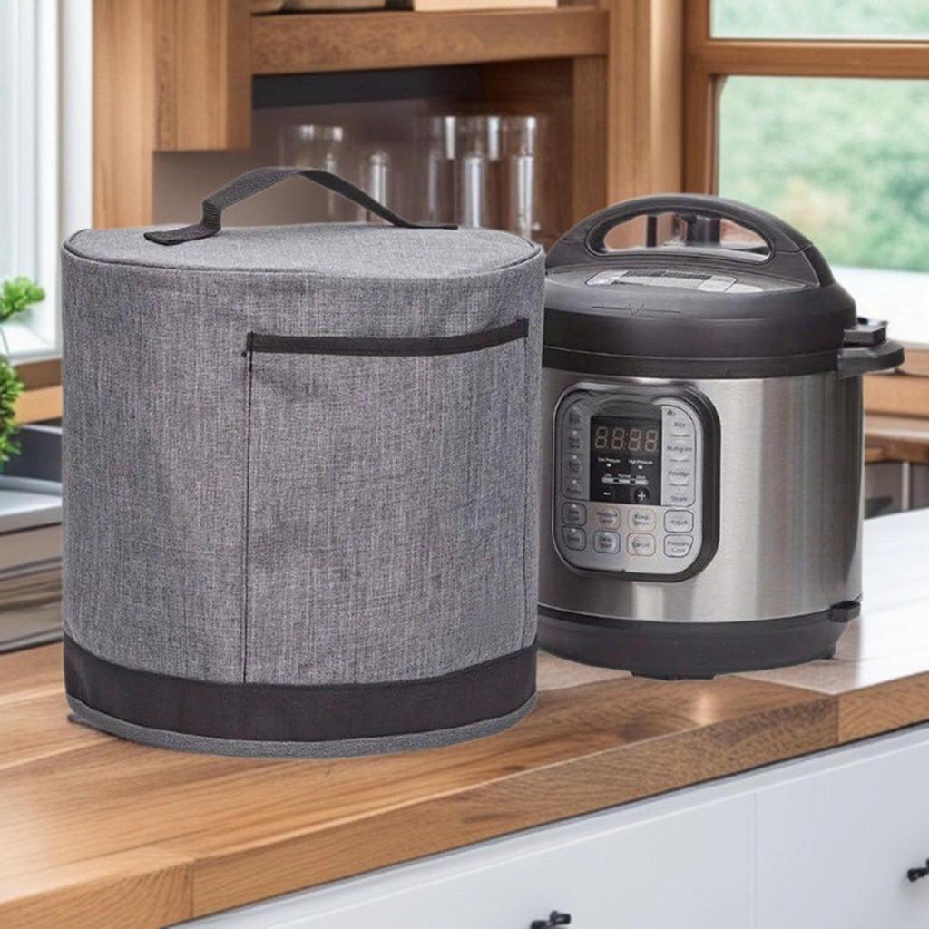 Air Fryer Cover Rice Cooker Protective Case Thickened Dustproof Cover with Carrying Handle and Pockets for Kitchen Appliance