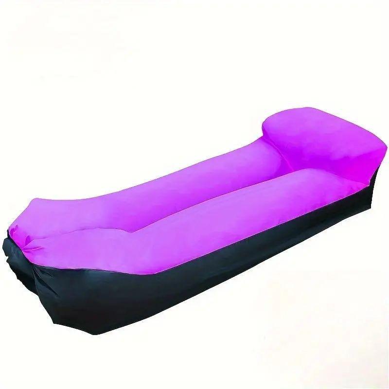 

Надувная складная воздушная кровать-диван для улицы - Портативный ленивый матрас темно-фиолетовый