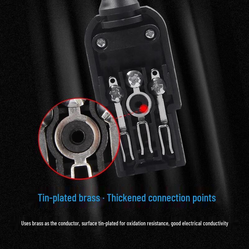 KaiXiang AC 3-Prong Detachable Power Plug Pair